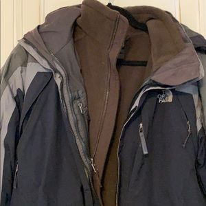Mens North Face 3-in-1 jacket waterproof windproof